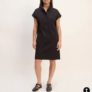 $138 NWT Everlane Easy Workwear Dress organic cotton black sz Small oversized